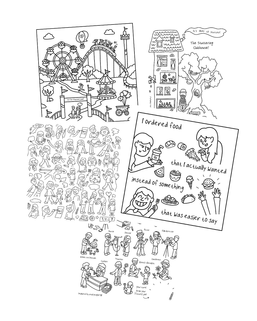 Stuttering-Affirming Coloring & Activity Pack | DIGITAL - Image 2